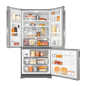 Geladeira / Refrigerador Brastemp Side Inverse, Frost Free, com Ice Maker, 540L, Platinum - BRO80AK 220V