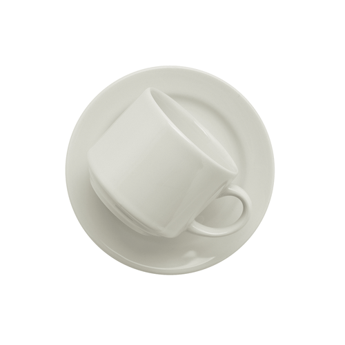 Xícara de Chá com Pires Biona Donna Branco 180ml, Cerâmica - 5878