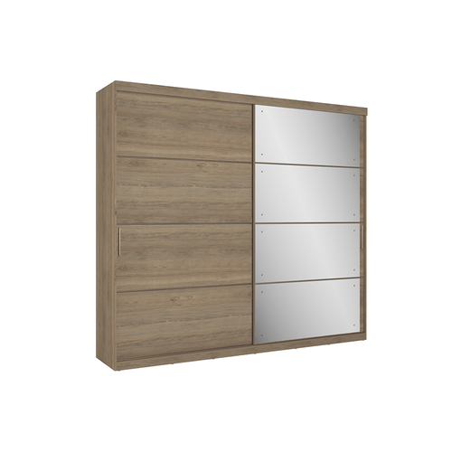 Guarda - Roupa / Roupeiro THB Sofisticatto Full Glass, 2 Portas, 6 Gavetas, Canela Wood BP - 4905