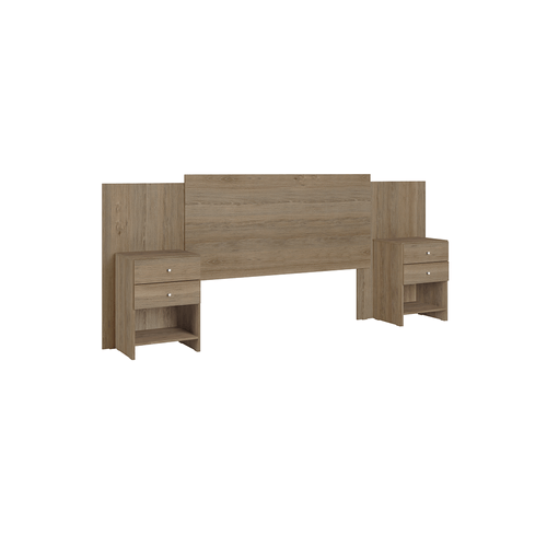 Cabeceira Casal com 2 Mesa de Cabeceira THB Formosa Canela BP Wood - 4909