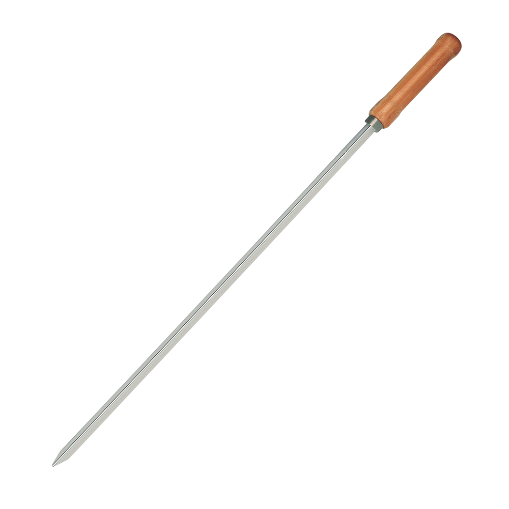 Espeto Simples 75 cm para churrasco aço cromado - Mec G Store