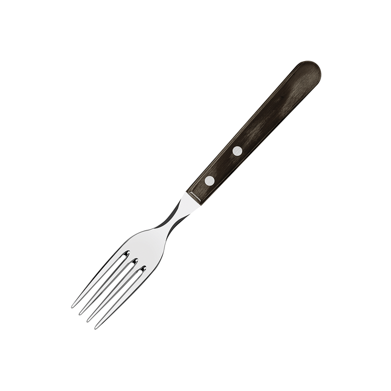 Garfo Tramontina Churrasco Jumbo, em Aço Inox e Cabo Polywood Castanho -  21199/969 - Lojas Afubra