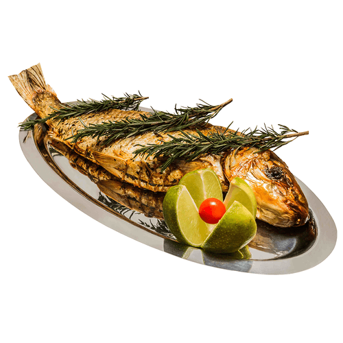 Travessa Oval Zanella 45cm x 22cm x 1,50cm, Aço, sem Borda - 5309