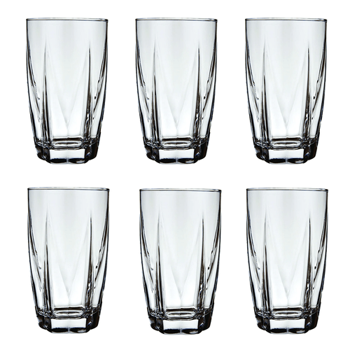 Conjunto de Copos Long Drink Nadir Estela 460ml, Vidro, 6 Peças - 7661