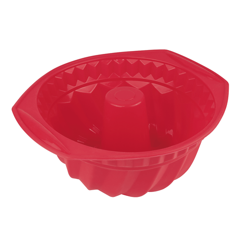 Forma Redonda para Bolo Mor 28cm x 24cm, Silicone, Vermelha - 8528