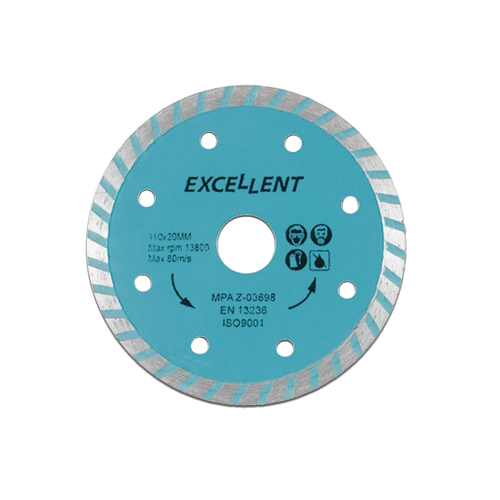 Disco Diamantado Turbo Eda 110mm, Uso com Água e a Seco - 5LO