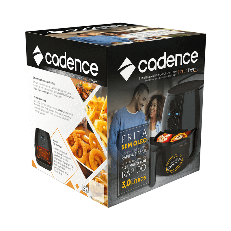 Fritadeira sem Óleo Cadence Super Cook Fryer, 3,8L, 1300W, Preta - FRT410  220V - Lojas Afubra