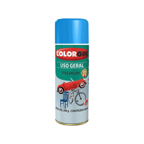 Tinta Spray Acabamento Brilhante Colorgin Uso Geral Azul Médio 400ml - 55101