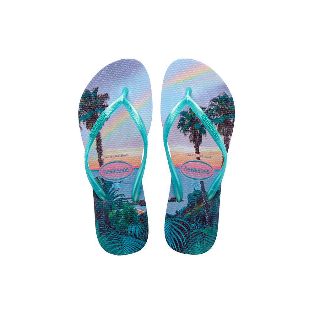 Chinelo Havaianas Slim Paisage Lilas Calmo 35 36 Lojas Afubra Eletrodomesticos Campo e Jardim e mais