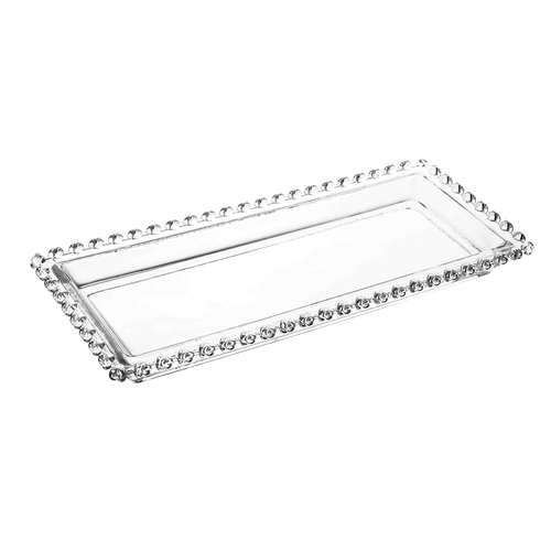 Travessa Retangular Lyor Coração 30cm x 13cm x 3cm, Cristal - 1704