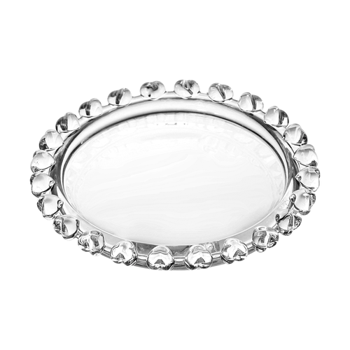 Mini Travessa Redonda Lyor Coração 9,50cm X 1,50cm, Cristal - 1697