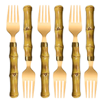 Conjunto de garfos (x4) em inox dourado mate