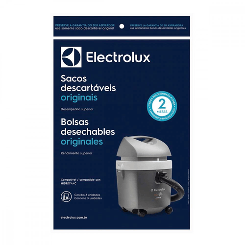 Kit de Sacos para Aspirador de Pó Electrolux com 3 Peças - CSEHV