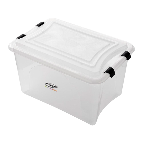 Caixa Organizadora Plasvale 50 Litros Transparente - 1214/8300