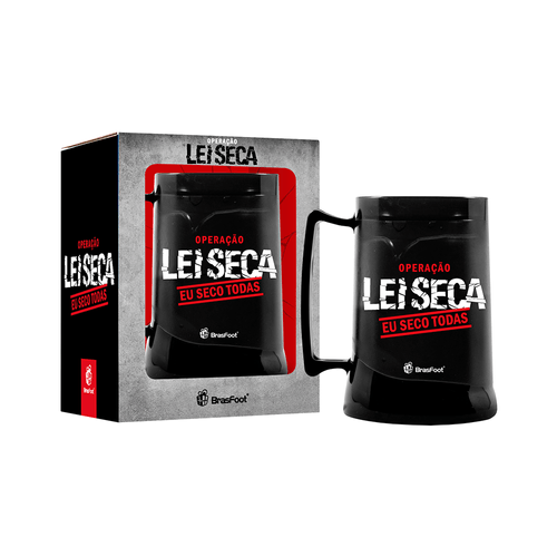 Caneca Gel Brasfoot Operação Lei Seca 300ml, Acrílico - 11437