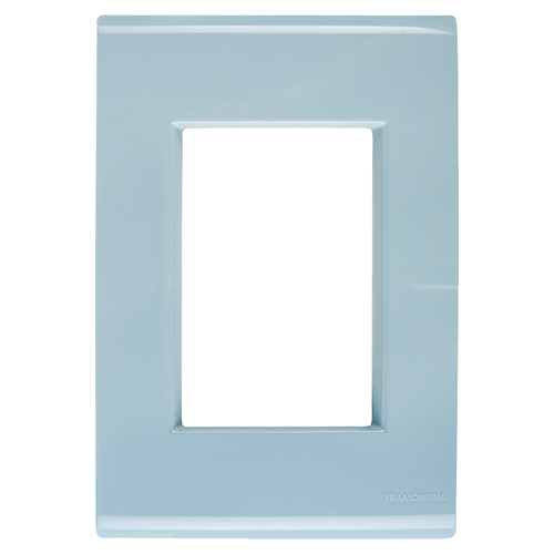 Placa 3 Postos Tramontina Liz 4x2 Azul Jeans - 57106/046