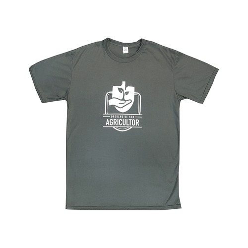 Camiseta Masculino Orgulho de Ser Agricultor, Chumbo - Tamanho GG