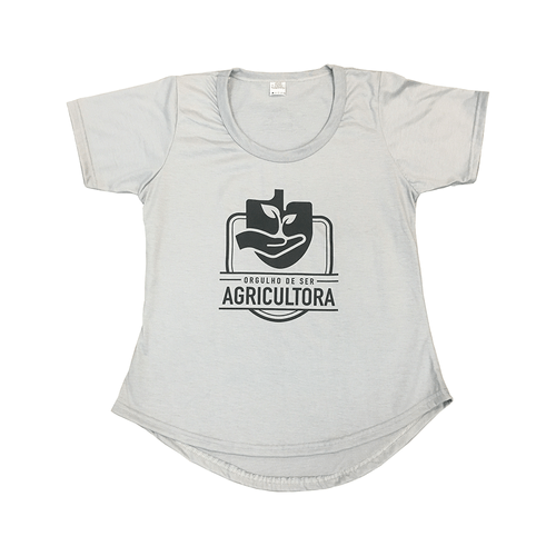 Camiseta Feminina Orgulho de Ser Agricultora, Cinza Claro - Tamanho P