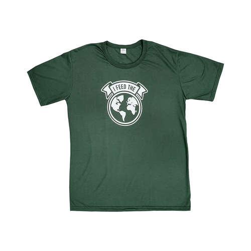 Camiseta Masculina I Feed The World, Verde Musgo - Tamanho G