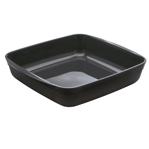 Travessa Quadrada Alta OU Luna 24cm x 22,50cm x 5,50cm, em Poliestireno, Preta - TL 230/PTF