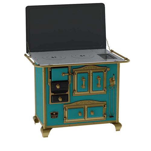 Fogão Venax Gabinete Imperador Renaissance Azul Turquesa - Saída Lado Direito