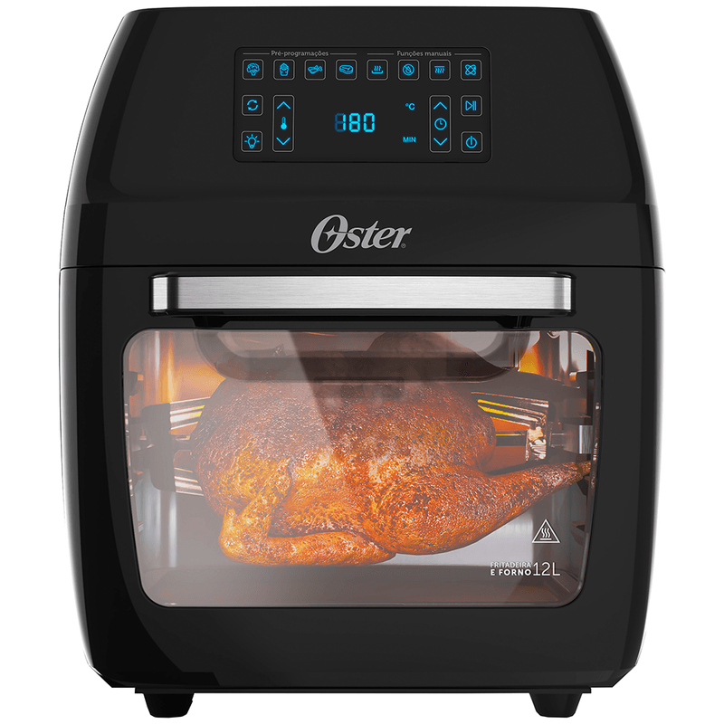 Fritadeira Oven Fryer Sem Óleo Oster Black, 12L, 1800W, Preta - OFRT780 ...