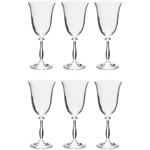 Conjunto de Taças para Água Bohemia Angela 350ml, em Cristal, 6 Peças - 55707