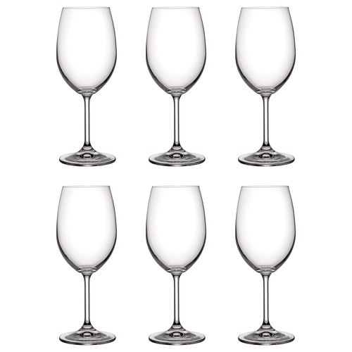 Conjunto de Taças para Vinho Bohemia Anna 350ml, em Cristal, 6 Peças - 58284