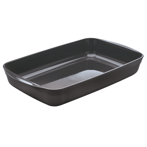 Travessa Retangular Alta Média OU Luna 33,50cm x 20cm, em Poliestireno, Preta - TL 240/PTF