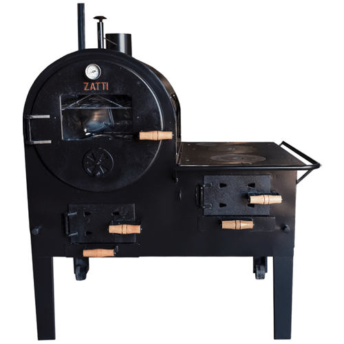 Forno a Lenha Zatti com Fogão e Chapa de Ferro 50cm x 80cm