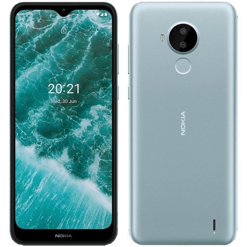 Smartphone Nokia C30 64GB Branco com Tela de 6,8" e Câmera Dupla de 13MP