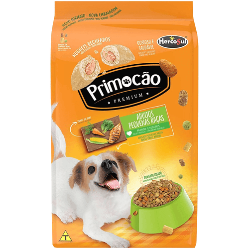 Ração Hercosul Primocão Premium, Frango e Vegetais 10,1kg