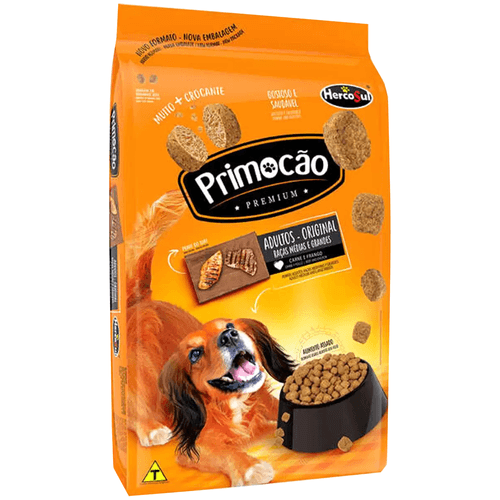 Ração Hercosul Primocão Premium, Carne e Frango 20Kg