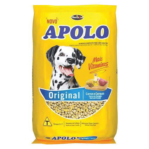 Ração Hercosul Apolo para Cães, Original Carne e Cereais 20Kg