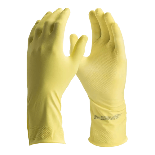 Luva de Limpeza Danny Tamanho M/8 Confort Látex Amarelo - DA-299
