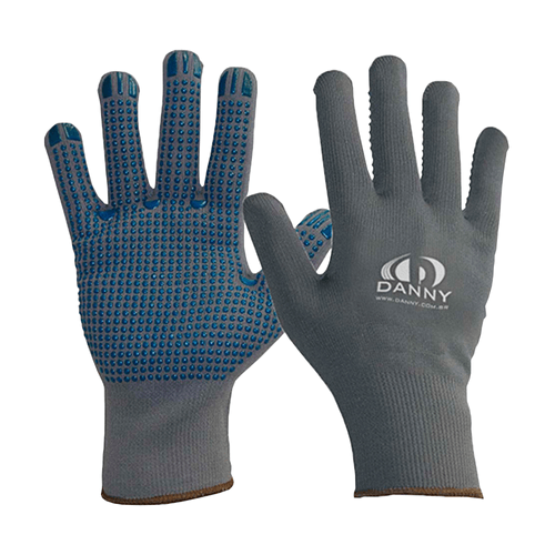Luva de Segurança Danny Tamanho XG/10 Poliflex Cinza com Azul - DA-11.300