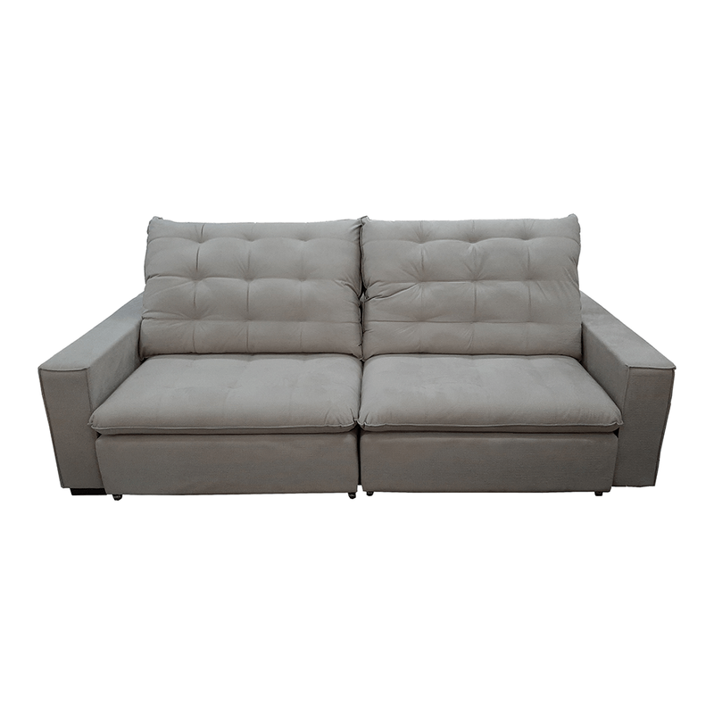 Sofá Estofado Retrátil Bellasala Turin 250cm, Reclinável A0276 Lojas Afubra
