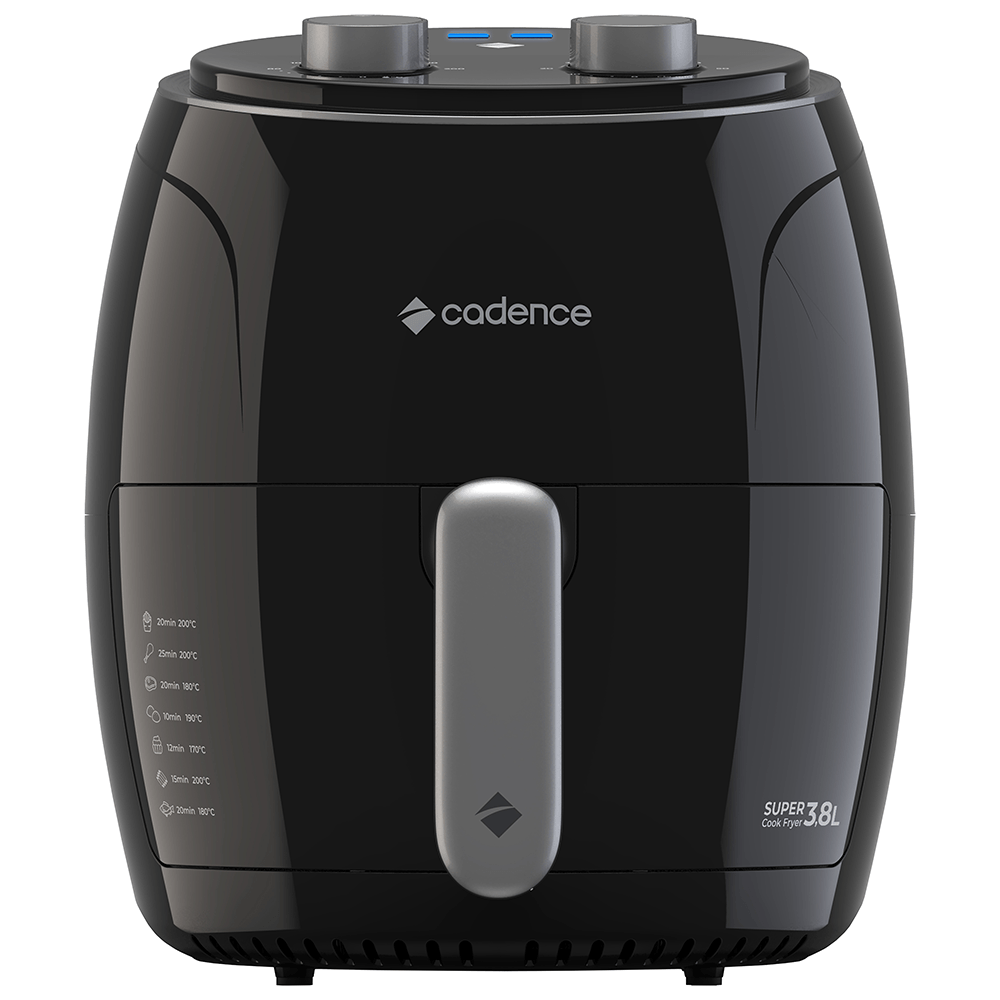 Fritadeira Sem Óleo Cadence Super Cook Fryer, 3,8L, 1300W, Preta ...