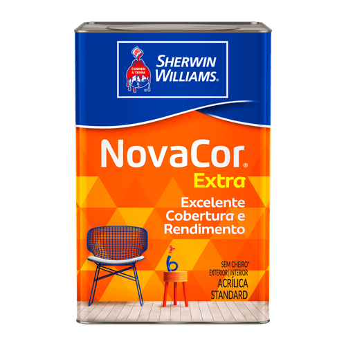 Tinta Acrílica Standard Sherwin-Williams Novacor Semi Brilho Branco 18L - 38443106