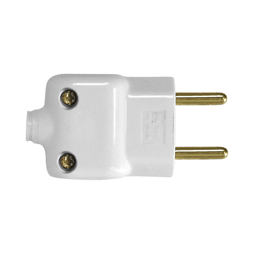 Plugue Macho Ilumi 2 Pinos 20A 250V Branco - 14241