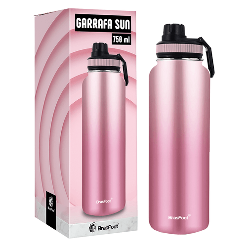 Garrafa Térmica Brasfoot Sun 750ml Degradê Rosa - 12790