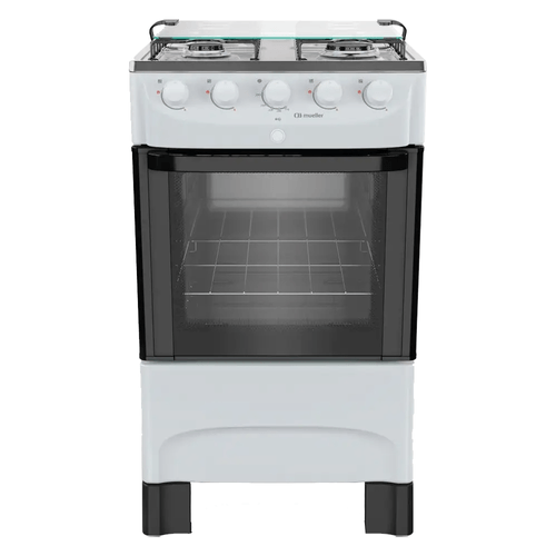 Fogão a Gás Mueller 4 Bocas, de Piso, Acendimento Manual, Branco - MFI4BA