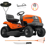 kit-com-trator-cortador-de-grama-husqvarna-ts142-diametro-de-corte-de-107cm-chapeu-oculos-facao-protetor-auricular-vassoura-oleo-160046-1