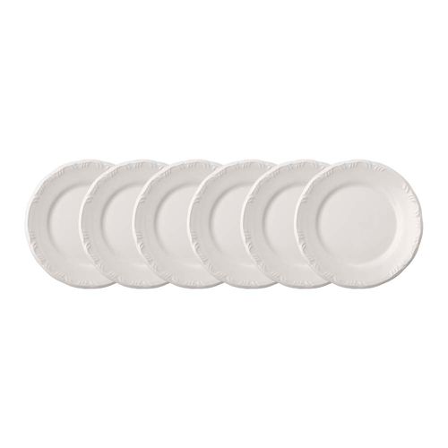 Conjunto de 6 Pratos Rasos 26cm Schmidt Pomerode, Porcelana - 114/0000