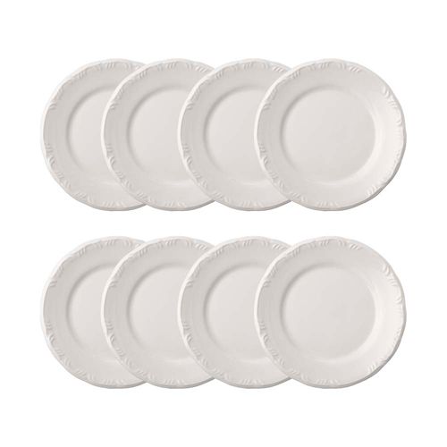 Conjunto de 8 Pratos Rasos 26cm Schmidt Pomerode, Porcelana - 114/0000