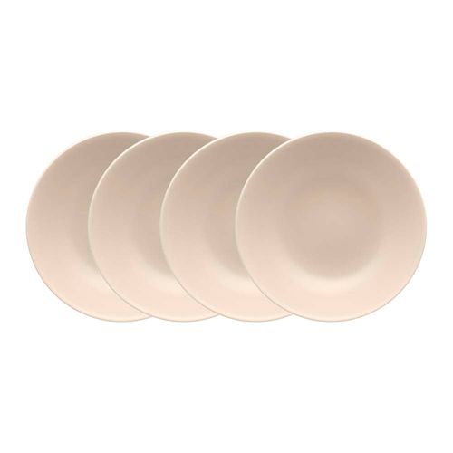 Conjunto de 4 Pratos Fundos 21cm Oxford Unni Merengue, Cerâmica