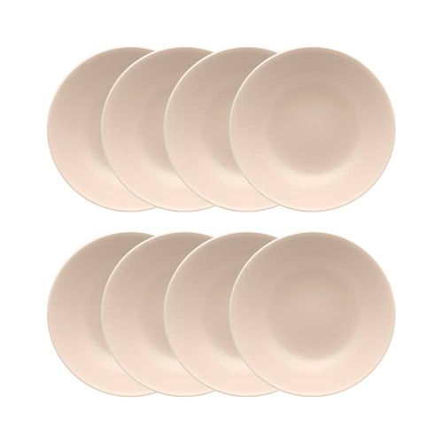 Conjunto de 8 Pratos Fundos 21cm Oxford Unni Merengue, Cerâmica