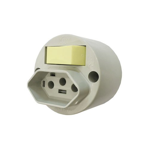 Interruptor Sobrepor Ilumi Tecla Simples + 1 Tomada Bipolar 2P + T 20A  250V- 16541