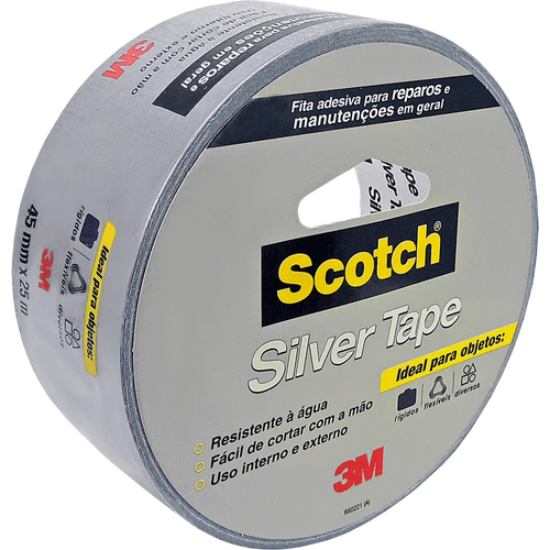Fita Adesiva 3M Silver Tape Scotch 45mm X 25m - HB004557920