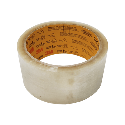 Fita De Empacotamento 3M Scotch Hot Melt 45mm X 45m Transparente - HB004031199